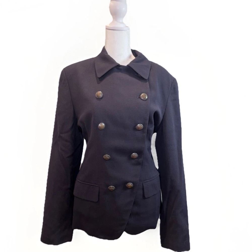Elegant Blue Double-Breasted Blazer